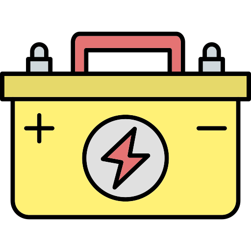 autobatterij Generic Thin Outline Color icoon
