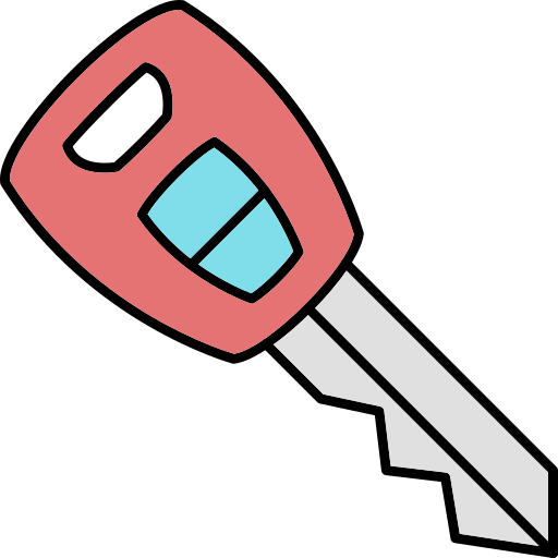 kluczyk samochodowy Generic Thin Outline Color ikona