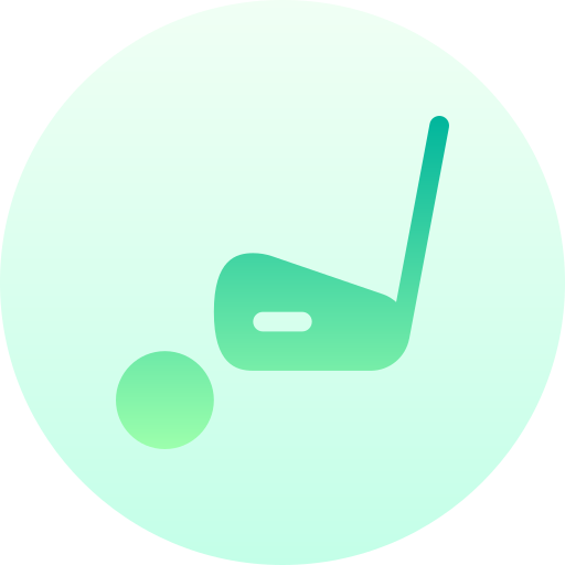 Golf stick Basic Gradient Circular icon