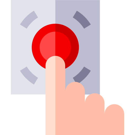 boton de emergencia Basic Straight Flat icono