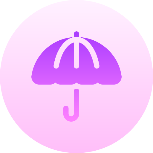 Umbrella Basic Gradient Circular icon