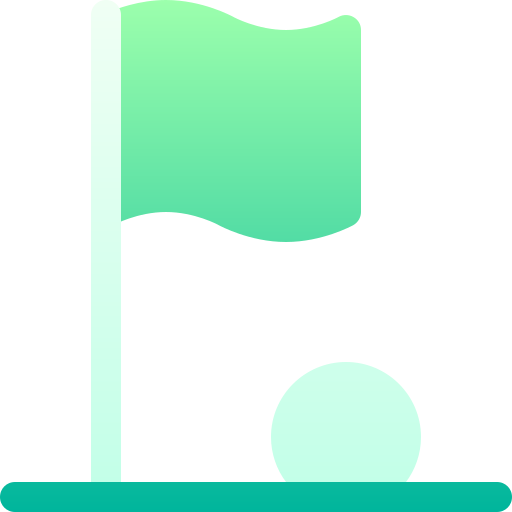 flaga golfa Basic Gradient Gradient ikona
