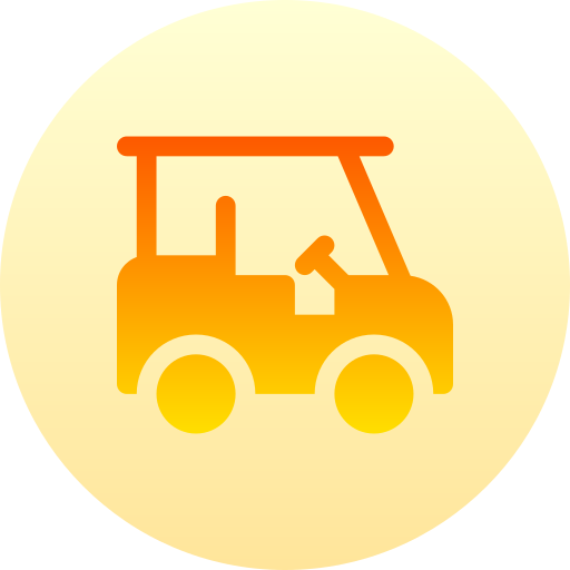 Golf cart Basic Gradient Circular icon