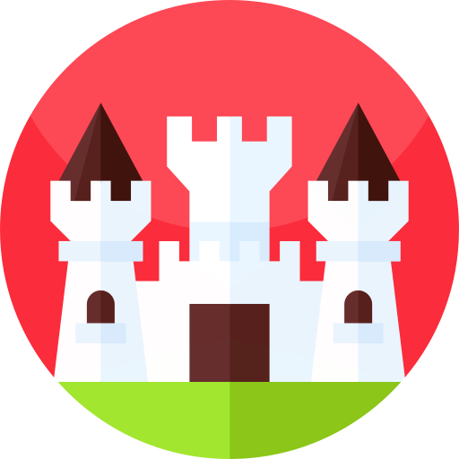 Castle Geometric Flat Circular Flat icon