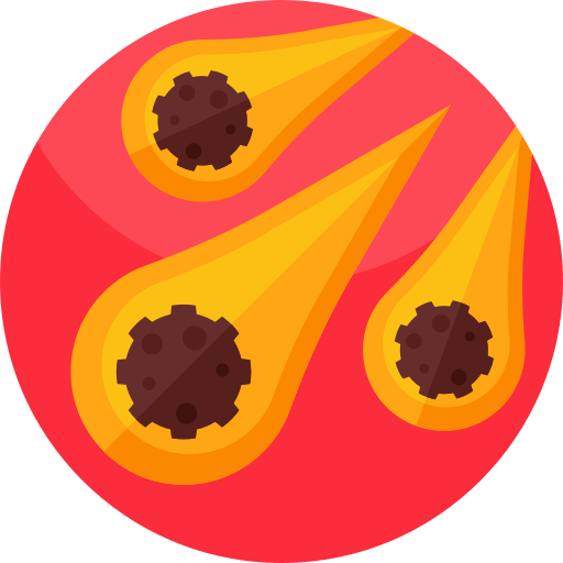 Meteor Geometric Flat Circular Flat icon