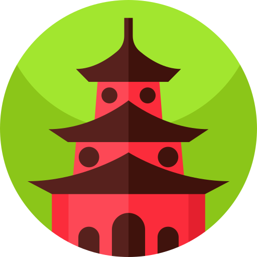 Pagoda Geometric Flat Circular Flat icon