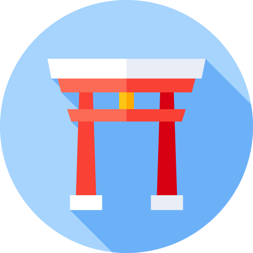 brama torii Flat Circular Flat ikona