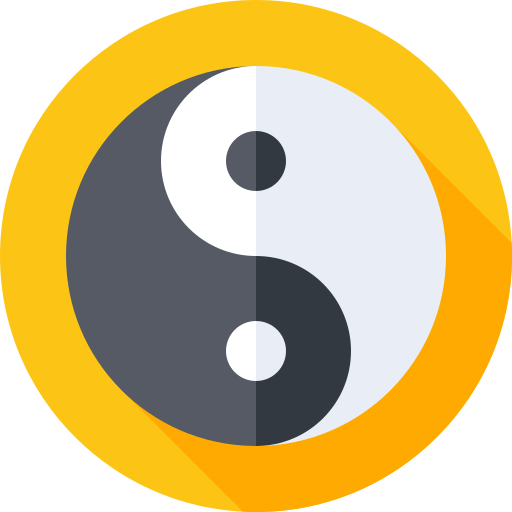 yin yang Flat Circular Flat icono