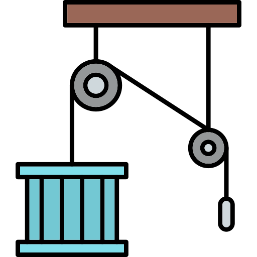 Pulley Generic Thin Outline Color icon