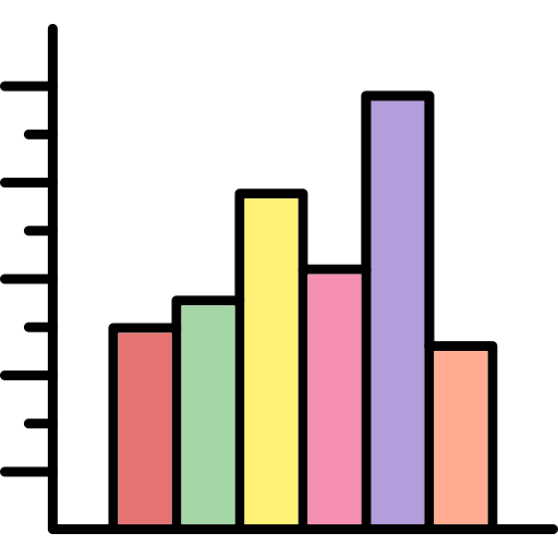 Histogram Generic Thin Outline Color icon