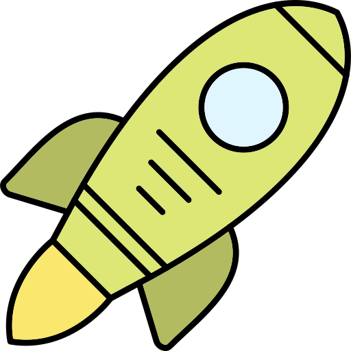 Spaceship Generic Thin Outline Color icon