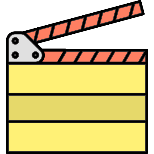 Clapperboard Generic Thin Outline Color icon