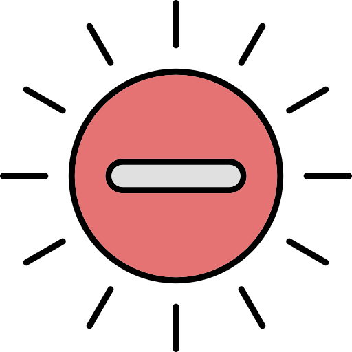 Negative ion Generic Thin Outline Color icon