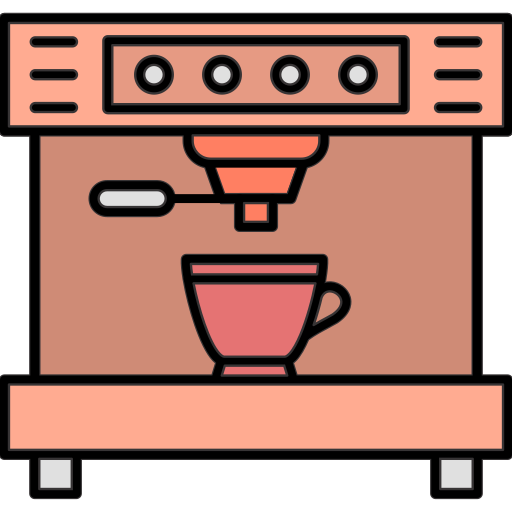 Кофе-машина Generic Thin Outline Color иконка