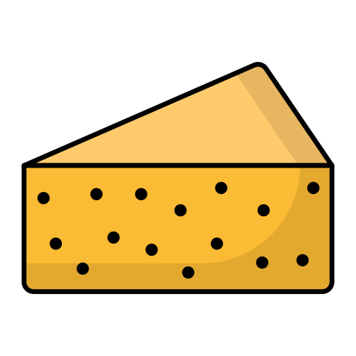 치즈 슬라이스 Generic Outline Color icon