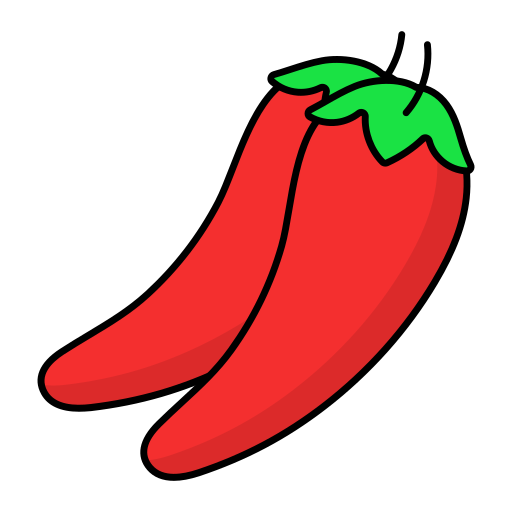 Red chili pepper Generic Outline Color icon