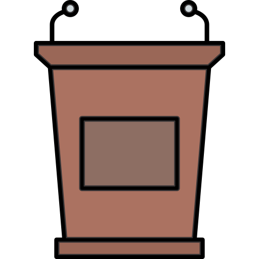 Lectern Generic Thin Outline Color icon