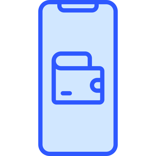 e-wallet Generic Blue icoon