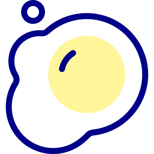 계란 Detailed Mixed Lineal color icon
