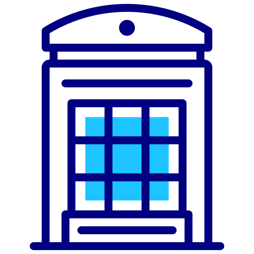 Телефонная будка Inipagistudio Blue иконка