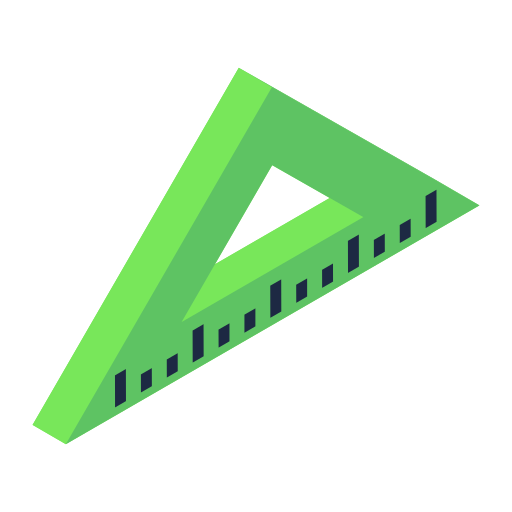 righello triangolare Generic Isometric icona