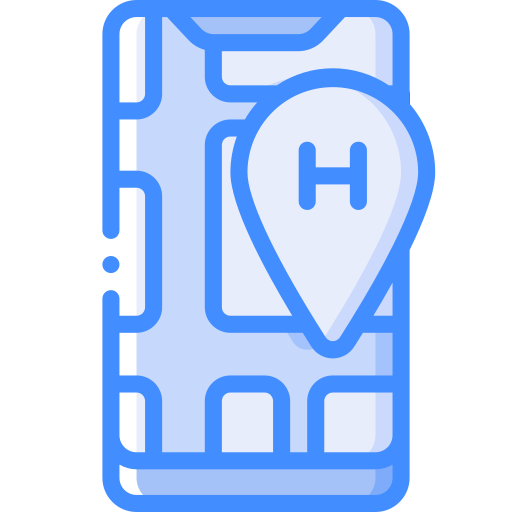 Map Basic Miscellany Blue icon