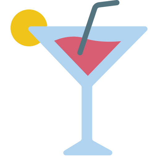 cocktail Basic Miscellany Flat icoon