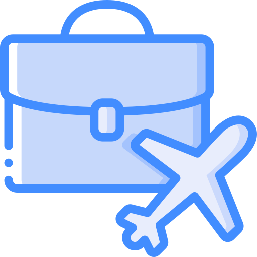 Business trip Basic Miscellany Blue icon