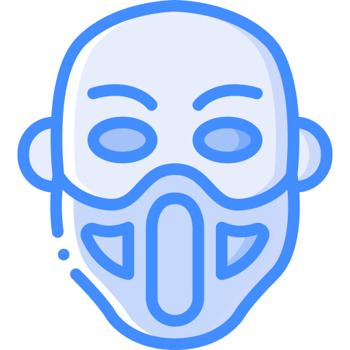 Face mask Basic Miscellany Blue icon