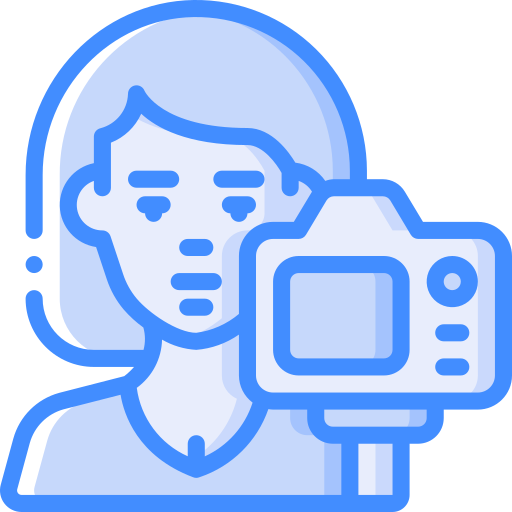 ビデオブロガー Basic Miscellany Blue icon