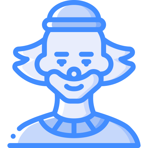Clown Basic Miscellany Blue icon