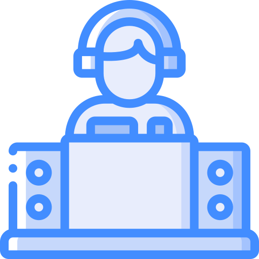 Dj booth Basic Miscellany Blue icon
