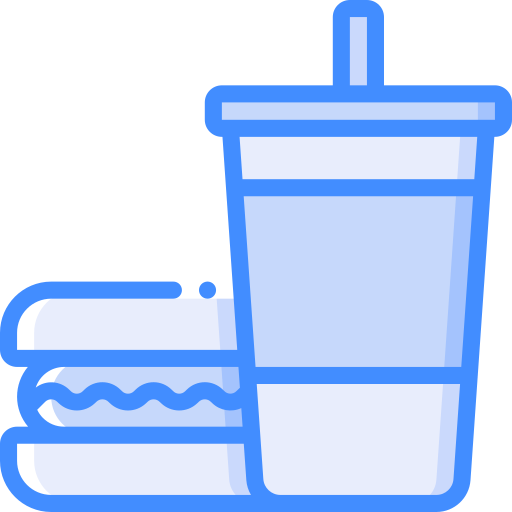 fast food Basic Miscellany Blue icona