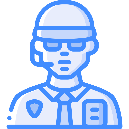Security guard Basic Miscellany Blue icon