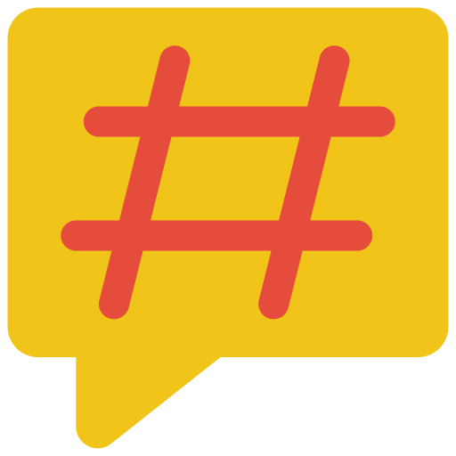 hashtag Basic Miscellany Flat icon
