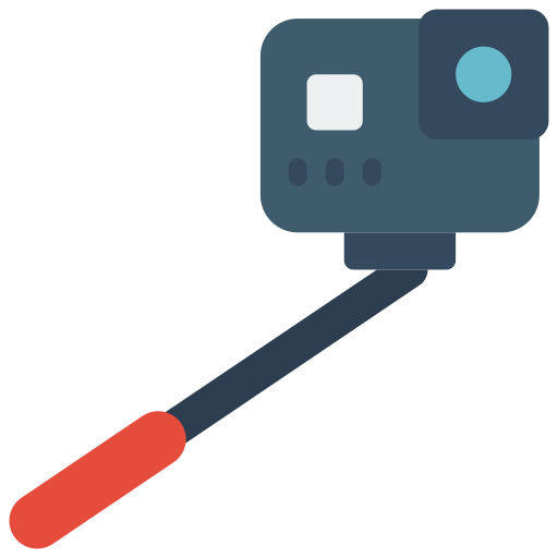selfie-stick Basic Miscellany Flat icoon
