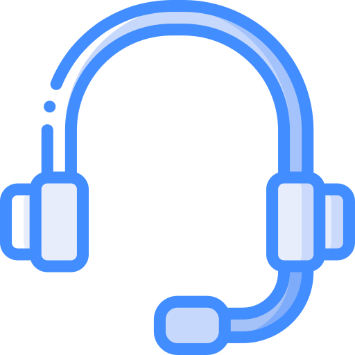 Headset Basic Miscellany Blue icon