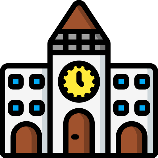 Town hall Basic Miscellany Lineal Color icon