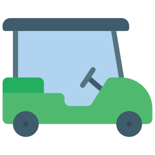 carrito de golf Basic Miscellany Flat icono