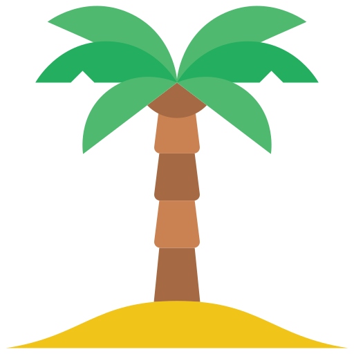 Palm tree Basic Miscellany Flat icon
