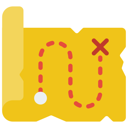 schatkaart Basic Miscellany Flat icoon