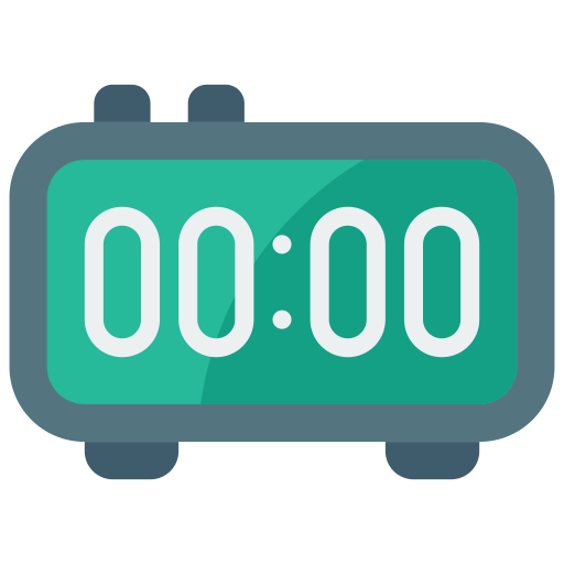 Digital clock Basic Miscellany Flat icon
