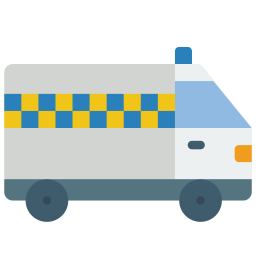 samochód policyjny Basic Miscellany Flat ikona