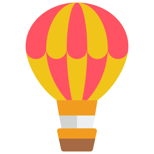 balon na gorące powietrze Basic Miscellany Flat ikona