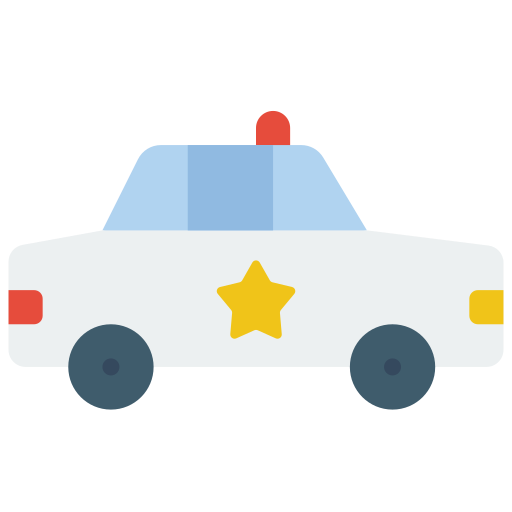 coche de policía Basic Miscellany Flat icono