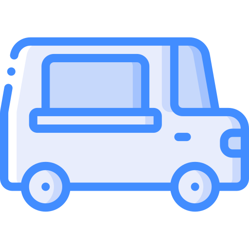 Food truck Basic Miscellany Blue icon