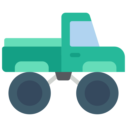 camión monstruo Basic Miscellany Flat icono