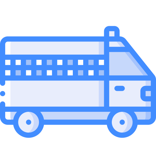 camioneta de la policía Basic Miscellany Blue icono