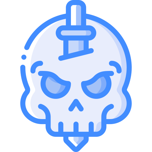 Skull Basic Miscellany Blue icon