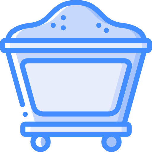Mine cart Basic Miscellany Blue icon